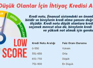 Kredi Notu Düşük Olanlar İçin İhtiyaç Kredisi Alma Rehberi Kredi Notu Düşük Olanlar İçin İhtiyaç Kredisi Alma Rehberi